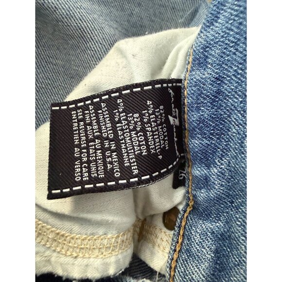 7 FOR ALL MANKIND Luxe Vintage Light Wash Ankle Skinny Jeans Size 26 - Picture 3 of 10